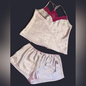 Matching Lingerie-Inspired Set | Silky Polyester & Lace